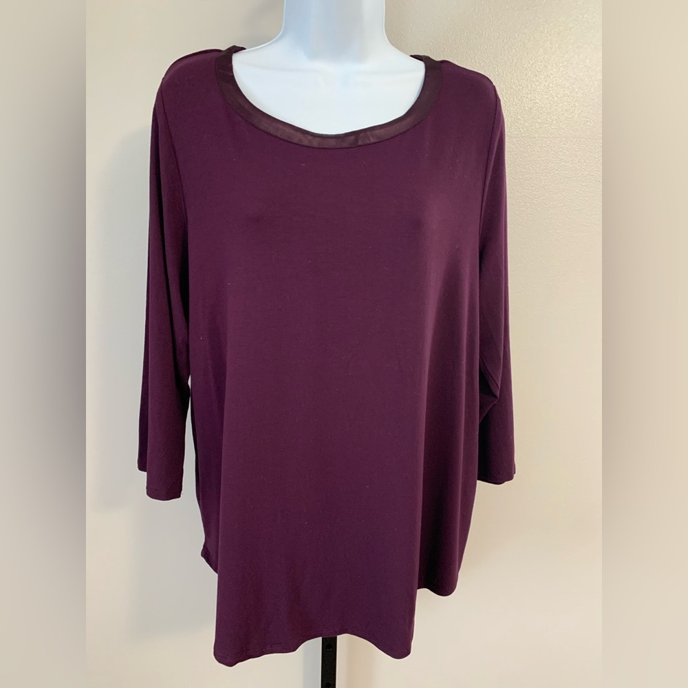 Premise Women's Long Sleeve Top in Deep Purple - Picture 16 of 16
